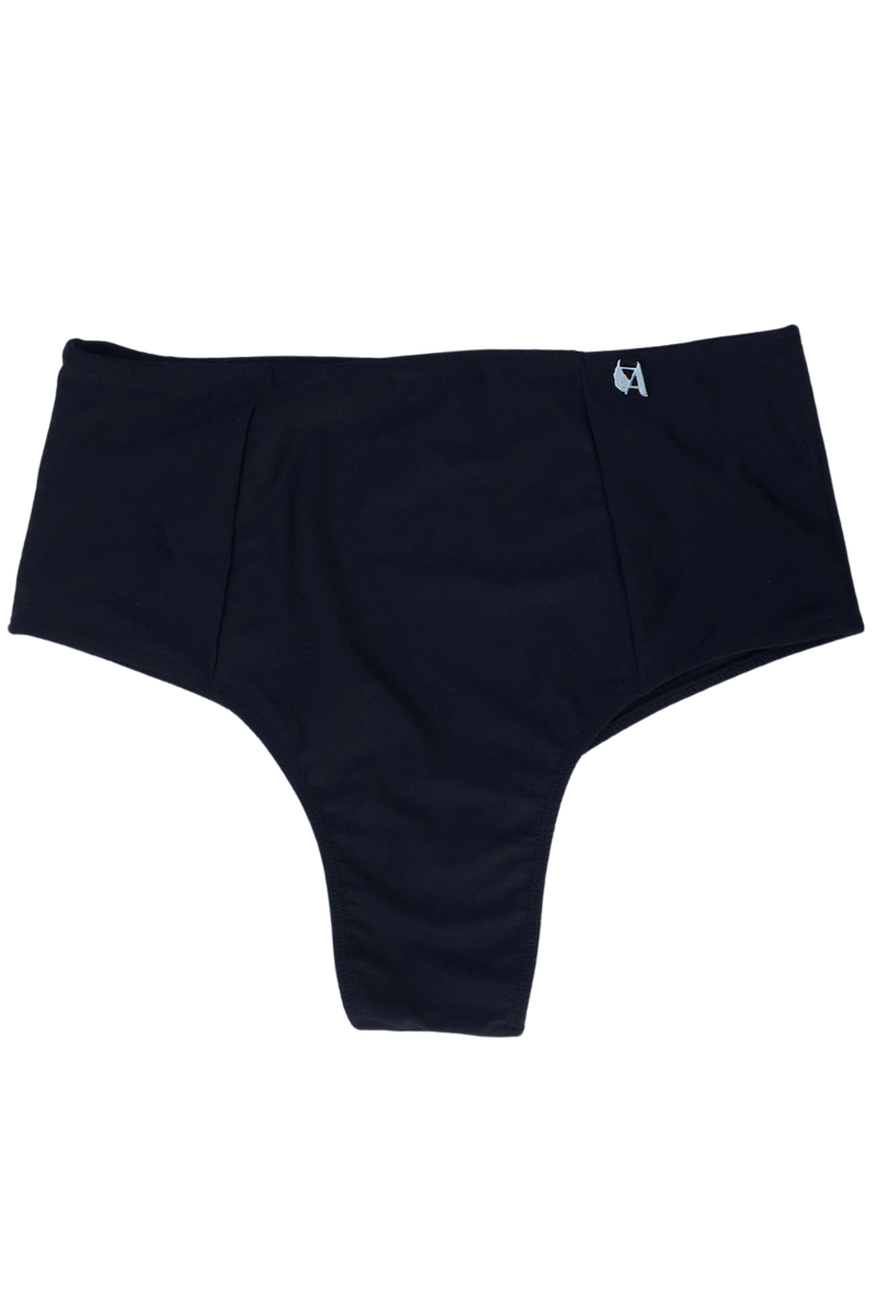 Conjunto TRIANGULITO SOFT Black Liso con Bombachas TIRO ALTO