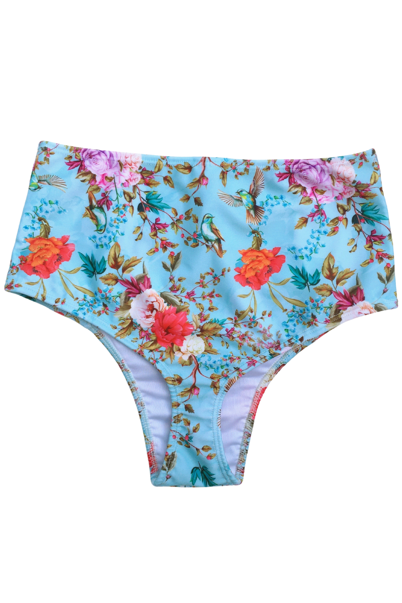 Conjunto ARO Carmela Aqua con Bombacha TIRO ALTO