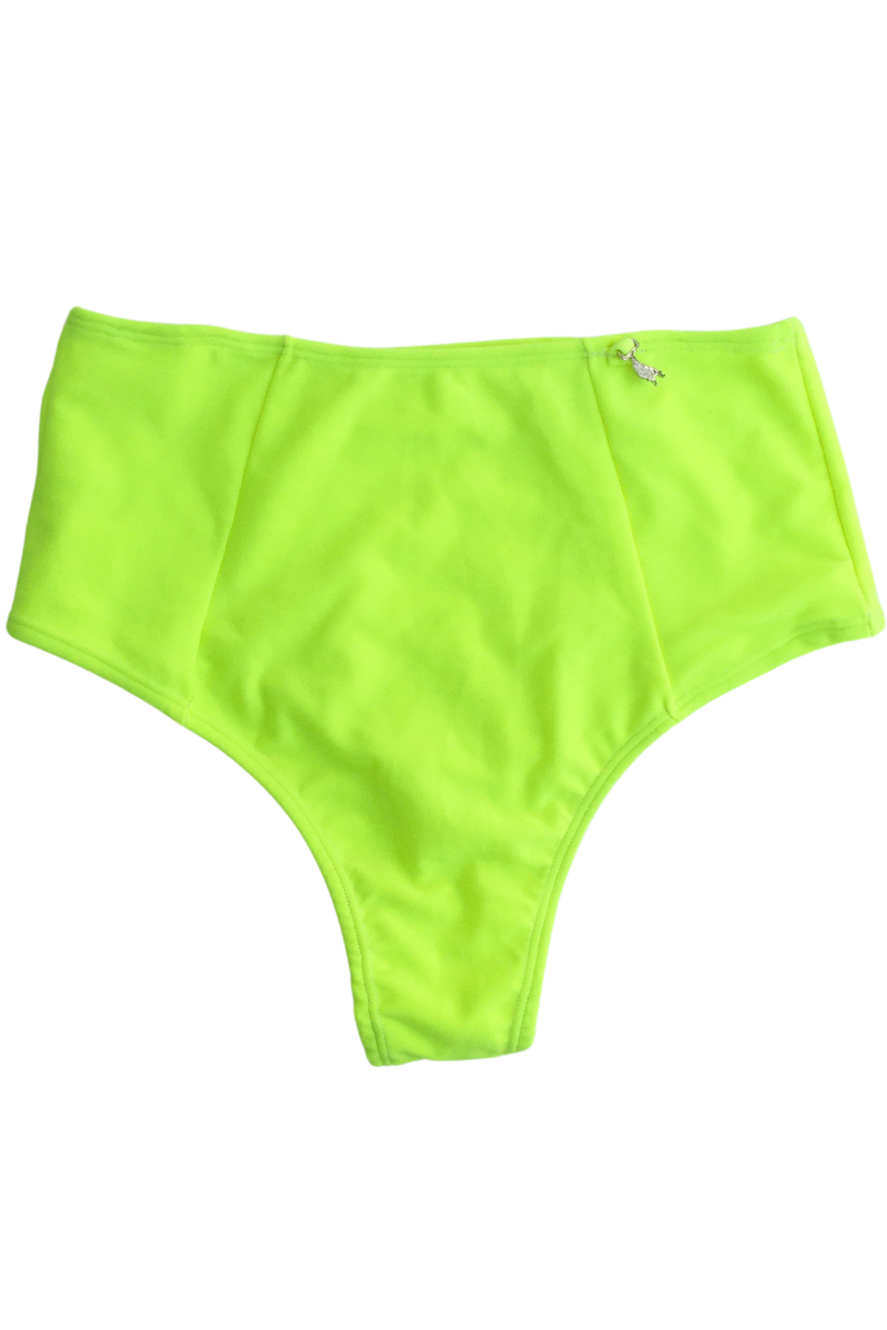 Conjunto TRIANGULITO MOVIL Alaia Yellow Fluo con Bombacha Tiro Alto