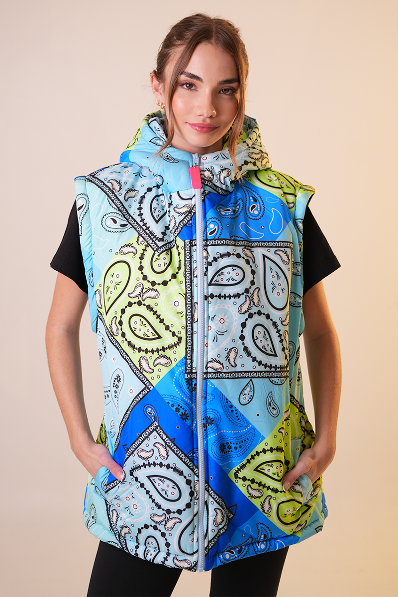 Campera Chaleco PUFFER Hailey Blue