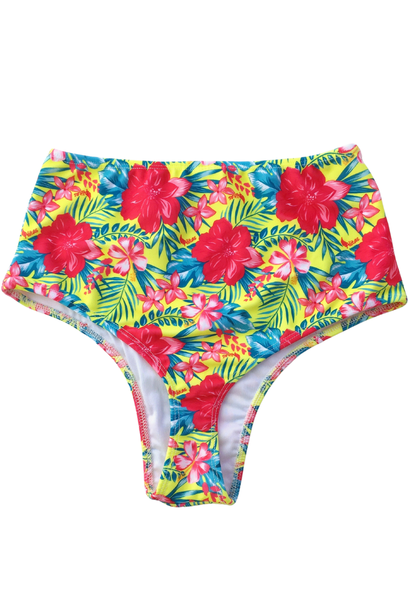 Conjunto TRIANGULITO SOFT Chiara Hawaii - Breteles Desmontables con Bombacha TIRO ALTO