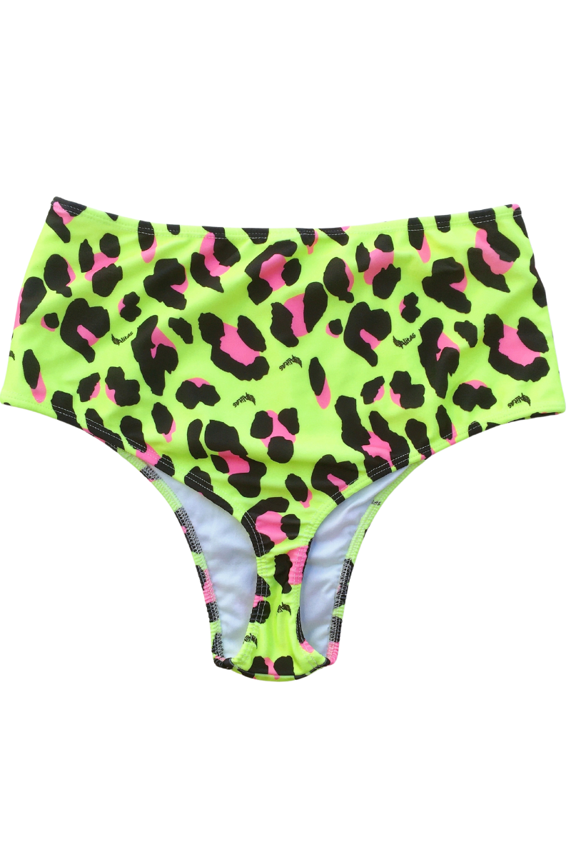 Conjunto TRIANGULITO SOFT Tiger Yellow Pink - Breteles Desmontables con Bombacha TIRO ALTO