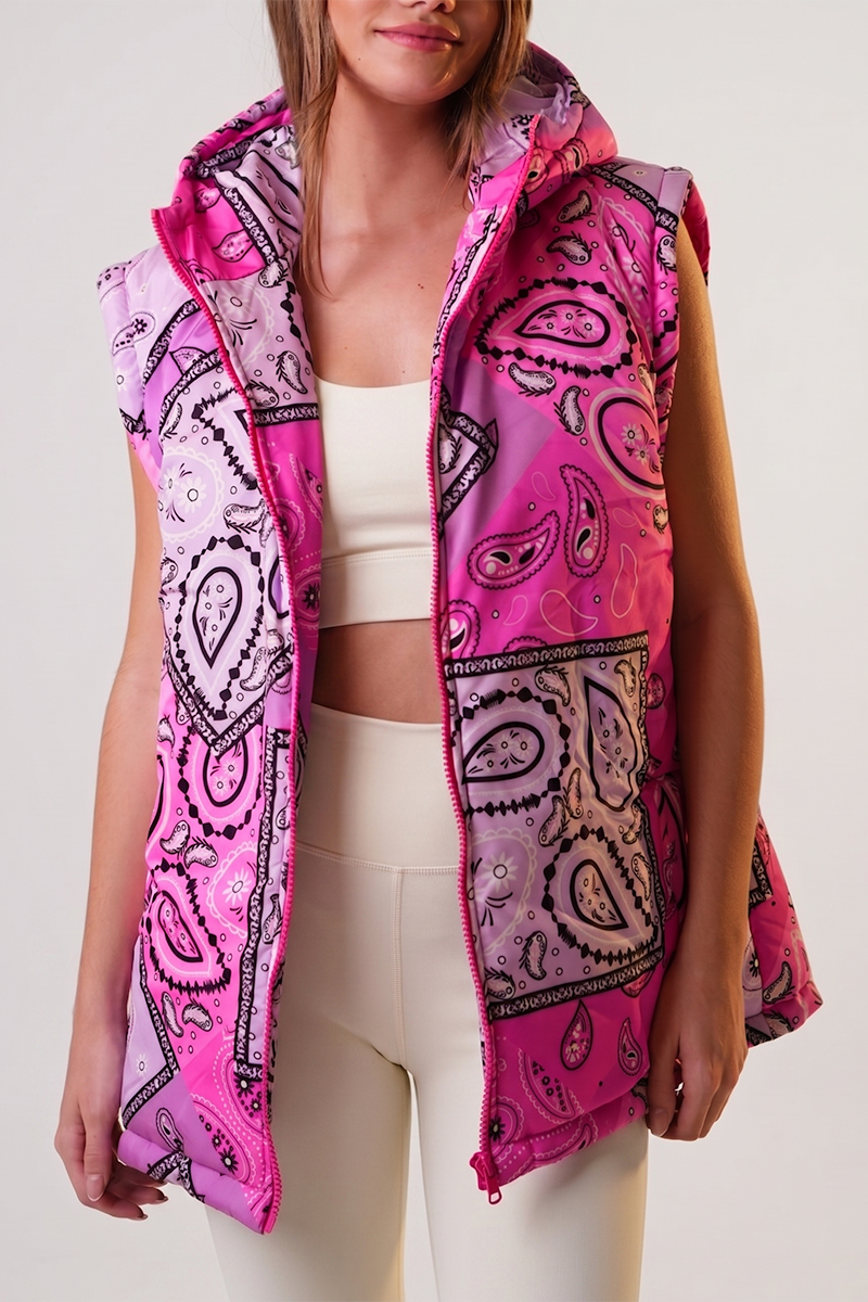 Campera Chaleco PUFFER Hailey Pink